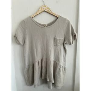 ANTHROPOLOGIE T.LA Women's Gray Blouse | Size Small